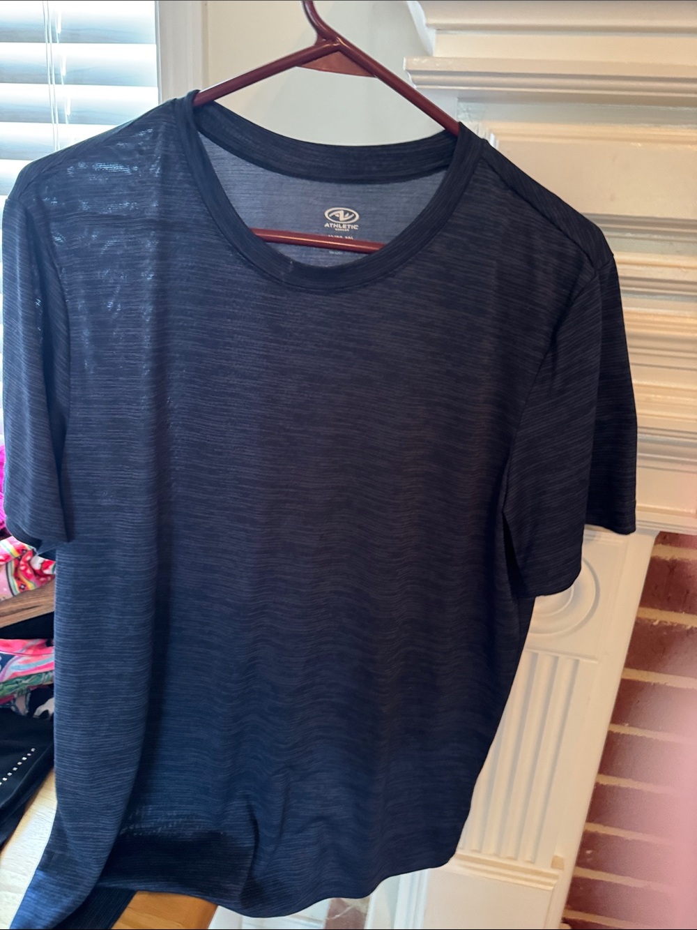 Athletic Works Dark Heather Black Short Sleeve Crew T-Shirt